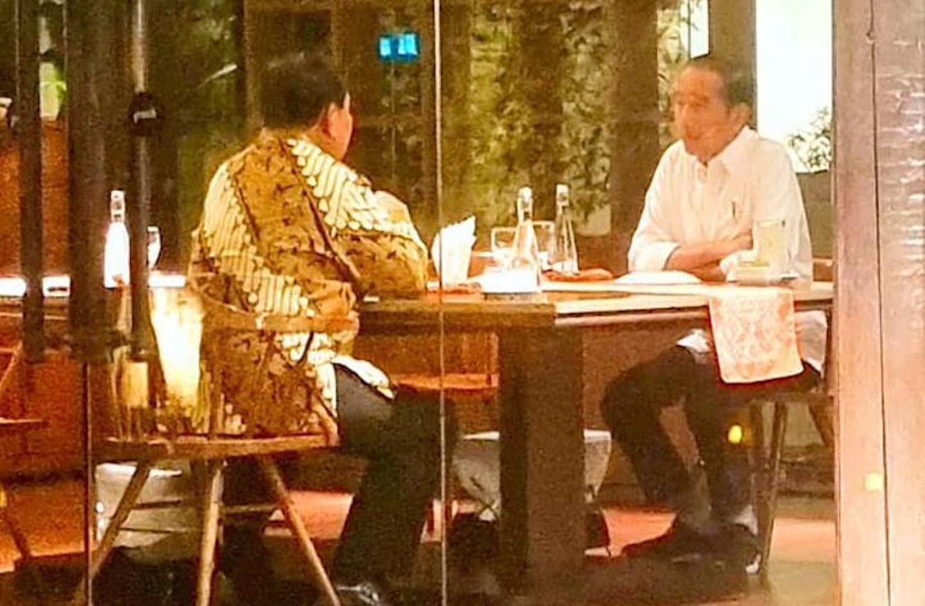 Prabwowo dan Jokowi makan malam